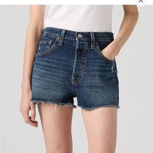 Levi's Dark Indigo Denim Cutoff Shorts